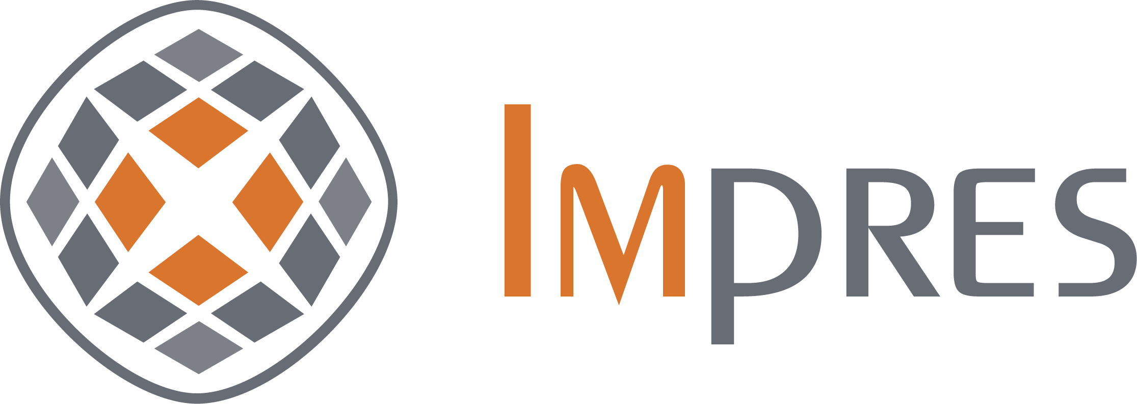 Impres Logo Name and Diamond